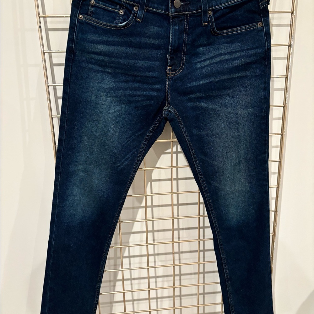 Hollister Blue Skinny Jeans with Authentic Fade